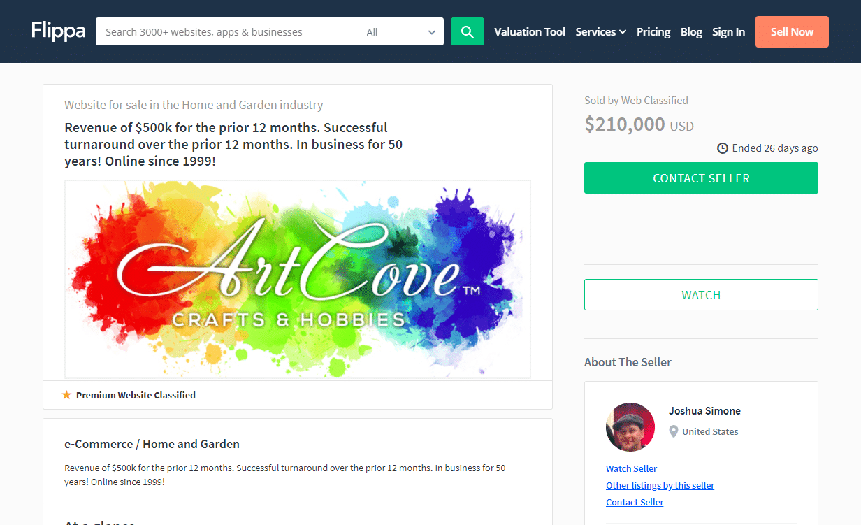 Se lanzó ArtCove Flippa.