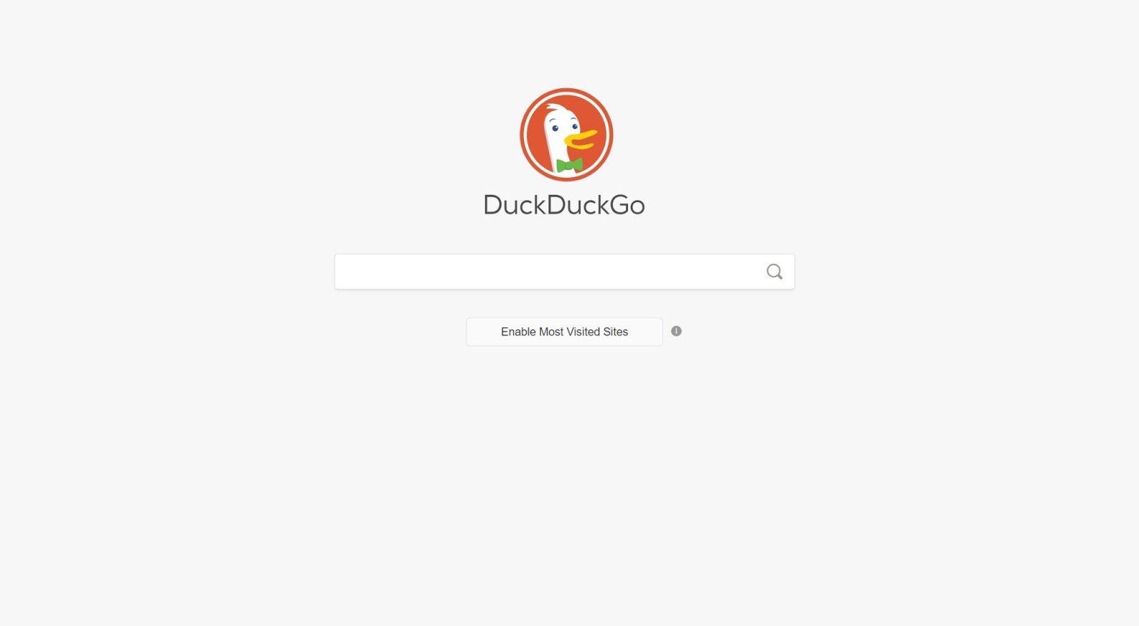 Página de inicio de DuckDuckGon.