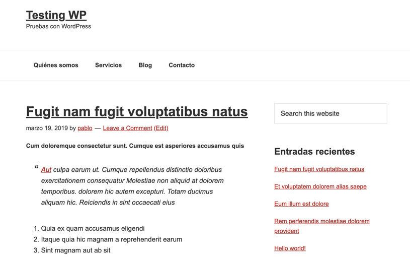Análisis del framework WordPress 5 Genesis Marco Génesis 05