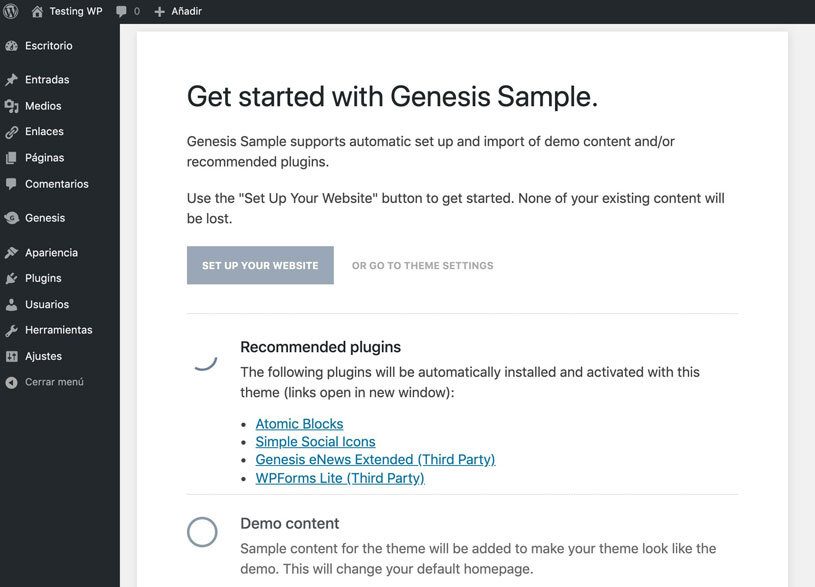 Análisis del framework WordPress 11 Genesis Marco de Génesis 11