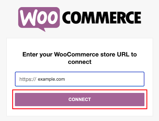 Ingrese la URL de la tienda WooCommerce