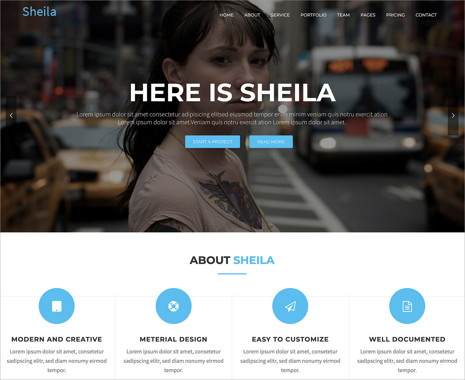 Tema de WordPress Sheila