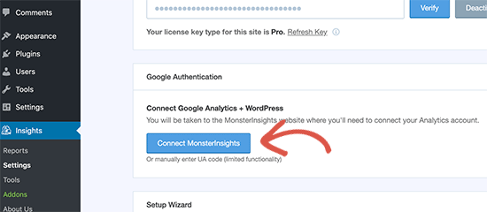Combinar MonsterInsights con Google Analytics