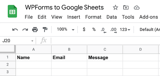 Hoja de cálculo de Google Spreadsheets
