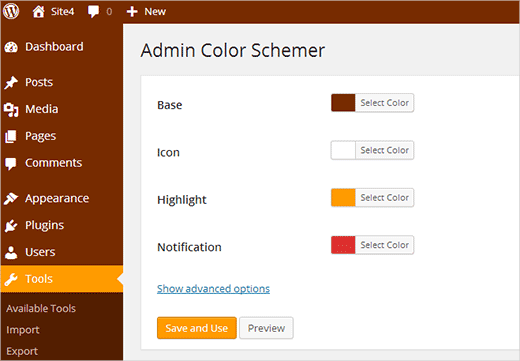 Creación de archivos de administrador personalizados de color de propiedad
