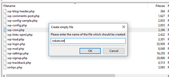 Crear un archivo en blanco