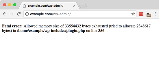 Se ha producido un error de memoria en el sitio de WordPress