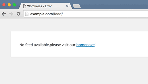 Error de error de WordPress error de error