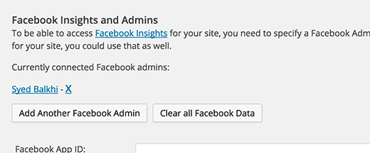 Facebook usa Insight admin para WordPress SEO