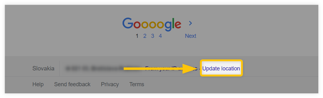 Cambia tu ubicación para la Búsqueda de Google - paso 5