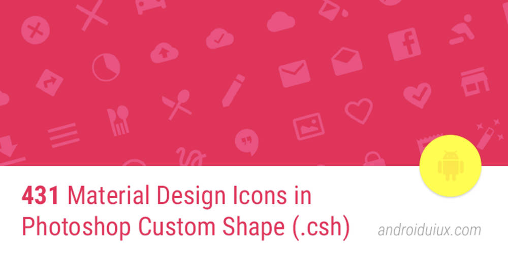 431 iconos de diseño de materiales en forma personalizada de Photoshop