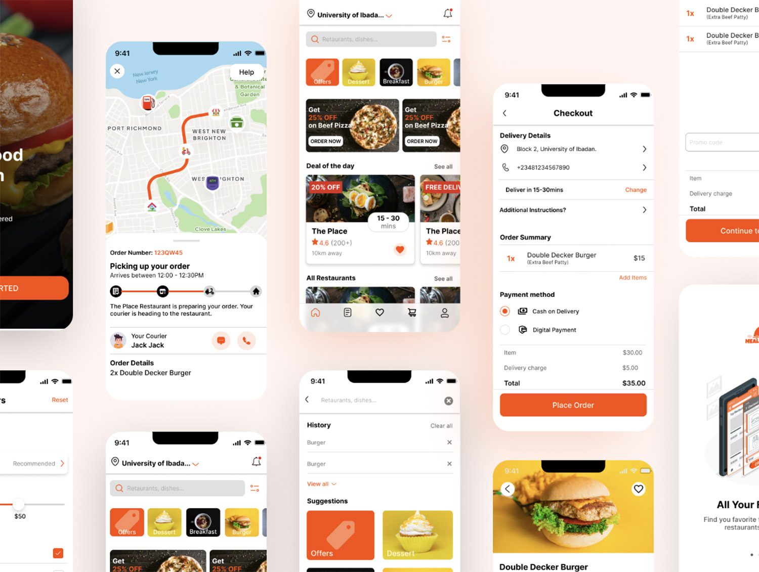 Kit de interfaz de usuario de Food Dash Delivery