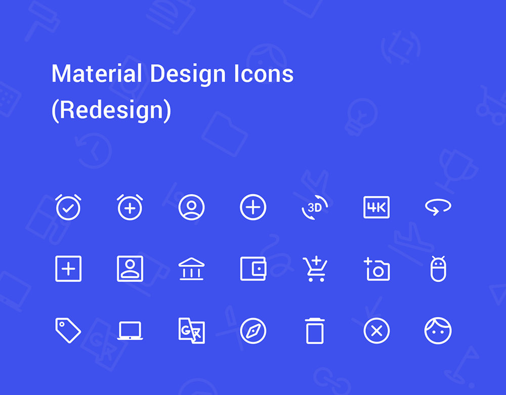 Paquete de iconos SVG de línea simple de diseño de materiales