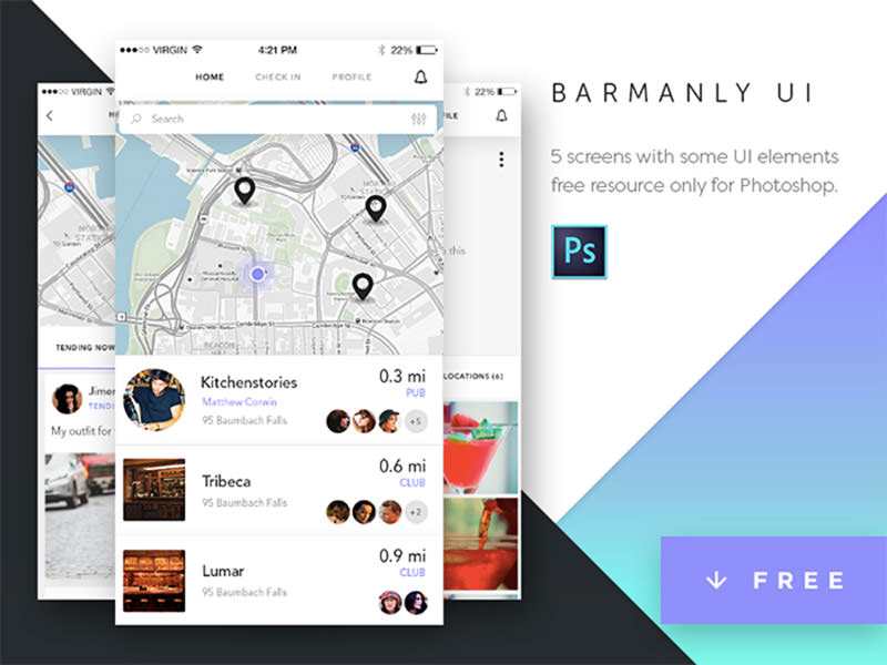 Kit de interfaz de usuario de la aplicación Barmanly