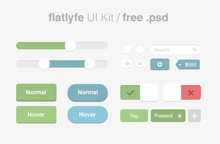 kit de interfaz de usuario flatlyfe