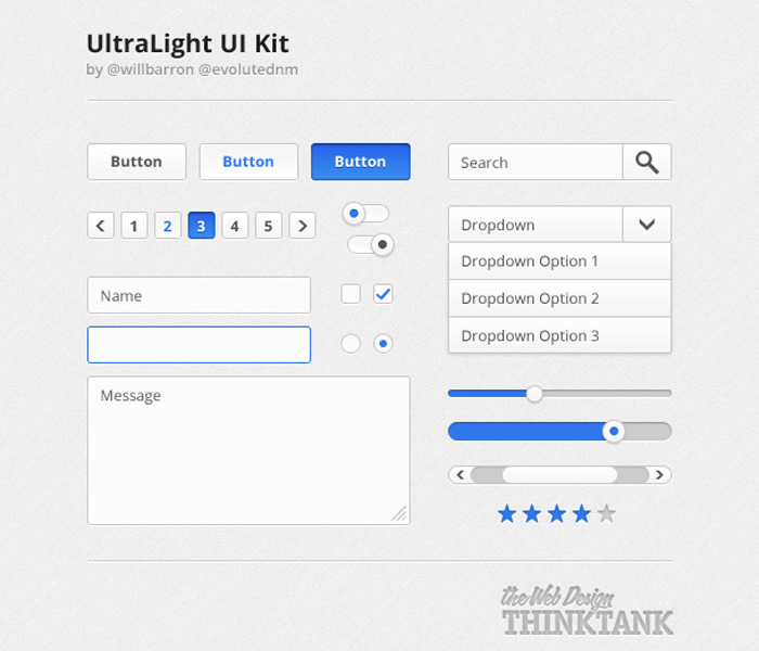 Kit de interfaz de usuario ultraligero